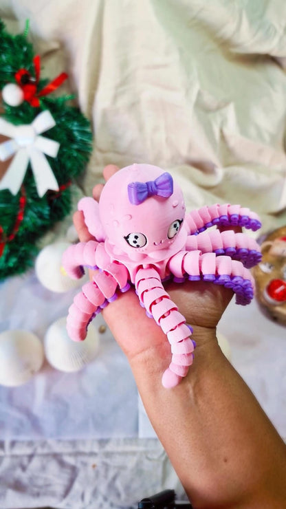 Pieuvre Articulée 3D – Modèle Garçon ou Fille – Jouet Articulé / Décoration – Atelier MARS