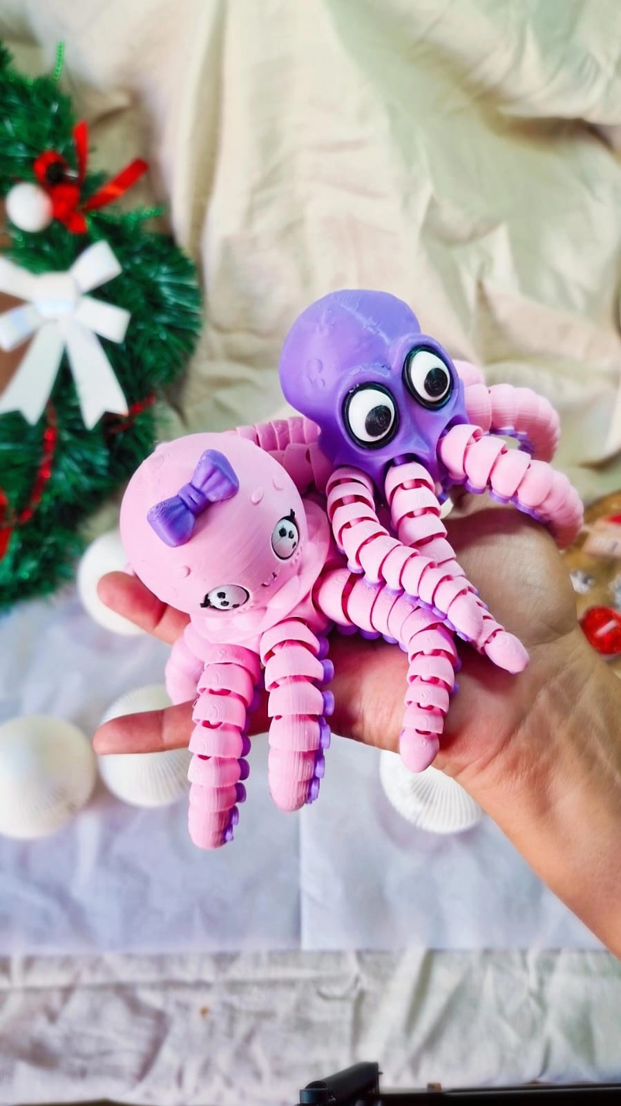 Pieuvre Articulée 3D – Modèle Garçon ou Fille – Jouet Articulé / Décoration – Atelier MARS