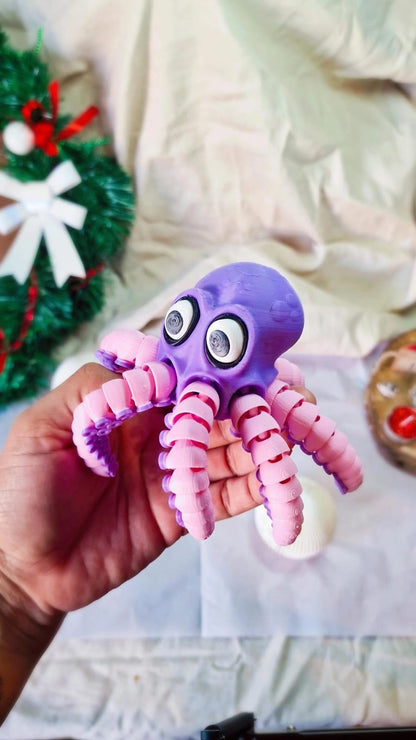 Pieuvre Articulée 3D – Modèle Garçon ou Fille – Jouet Articulé / Décoration – Atelier MARS