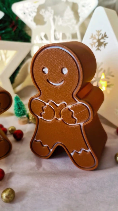 Photophore Pain d’Épice 3D – Avec Bougie LED – Décoration de Noël – Atelier MARS