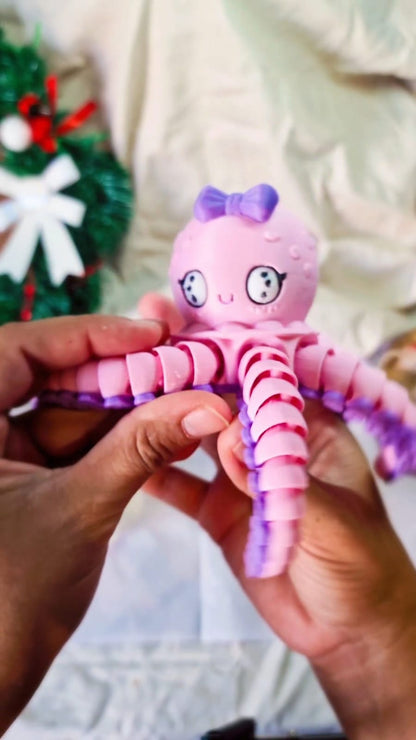 Pieuvre Articulée 3D – Modèle Garçon ou Fille – Jouet Articulé / Décoration – Atelier MARS