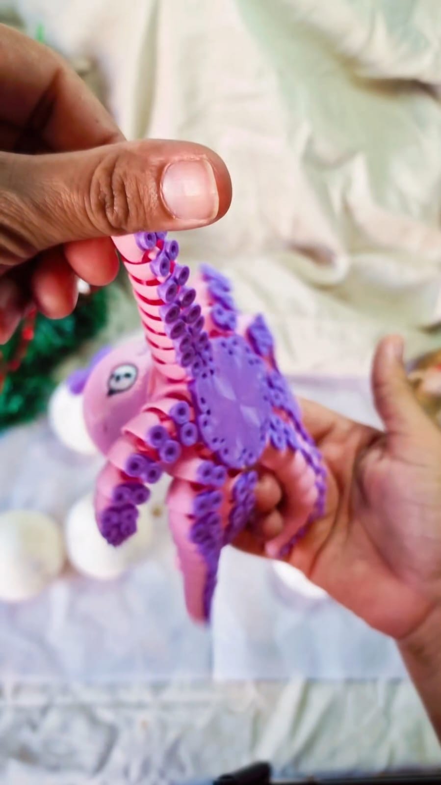 Pieuvre Articulée 3D – Modèle Garçon ou Fille – Jouet Articulé / Décoration – Atelier MARS