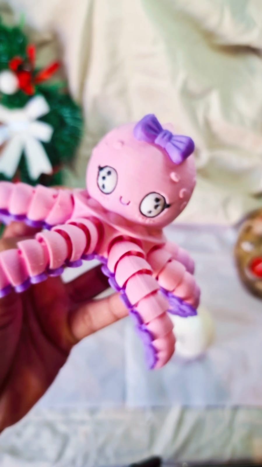 Pieuvre Articulée 3D – Modèle Garçon ou Fille – Jouet Articulé / Décoration – Atelier MARS