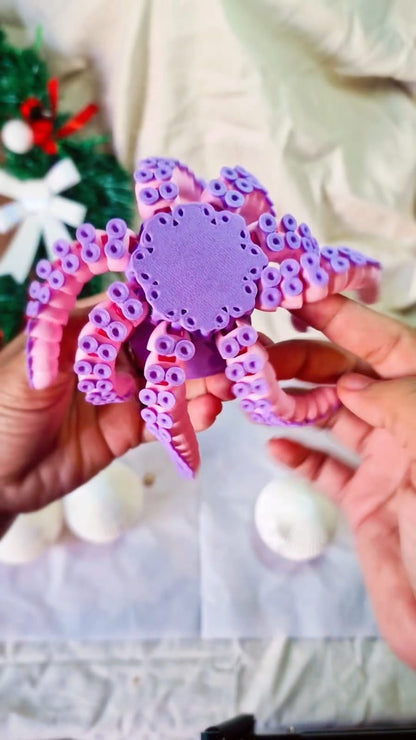 Pieuvre Articulée 3D – Modèle Garçon ou Fille – Jouet Articulé / Décoration – Atelier MARS