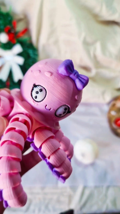 Pieuvre Articulée 3D – Modèle Garçon ou Fille – Jouet Articulé / Décoration – Atelier MARS