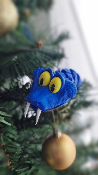 Serpent articulé 3D – Modèle Bleu XXL (74 cm) – Jouet flexible / Déco – Atelier MARS