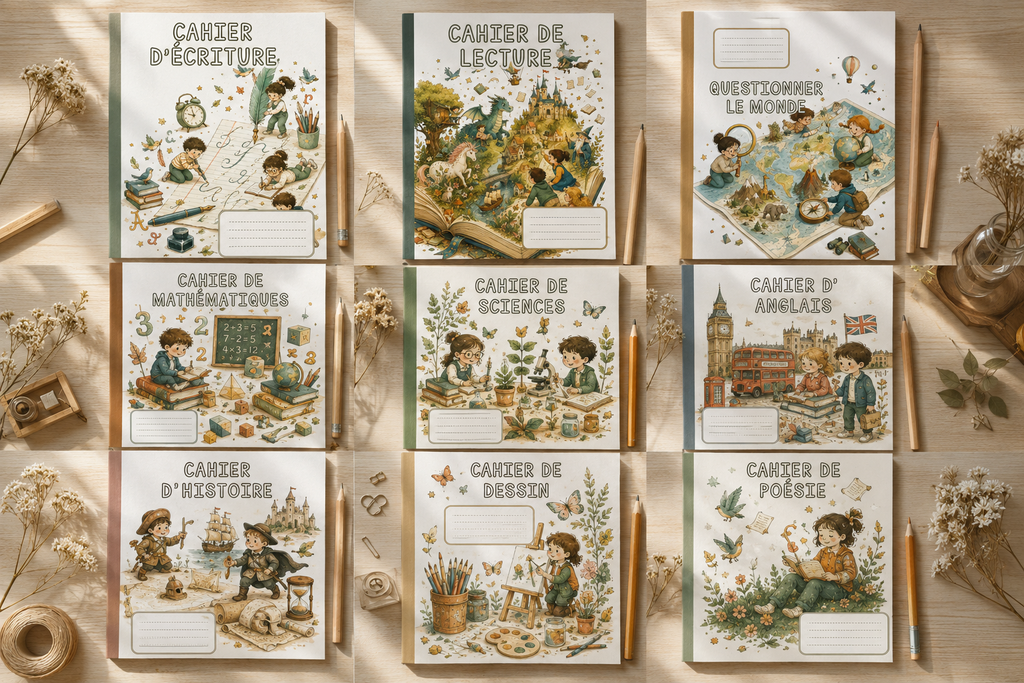 Pack Primaire Cycles 2 & 3 – 22 Pages de Garde à Imprimer