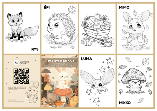 Mini livret de coloriage Atelier MARS – Lutins du Bois✨ | PDF à imprimer et plier soi-même