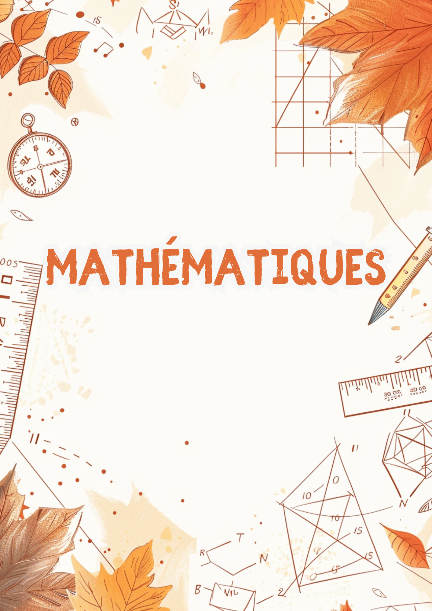 👉 Pages de Garde Collège – Collection Automne 2025 🍂 (7 matières + fiche de présentation personnalisée)