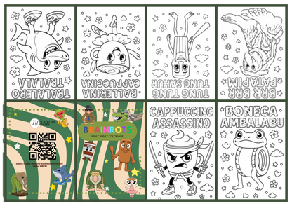Mini livret de coloriage Atelier MARS – Brainrot✨ | PDF à imprimer et plier soi-même