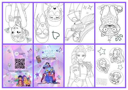 Mini livret de coloriage Atelier MARS – Huntrix✨ | PDF à imprimer et plier soi-même