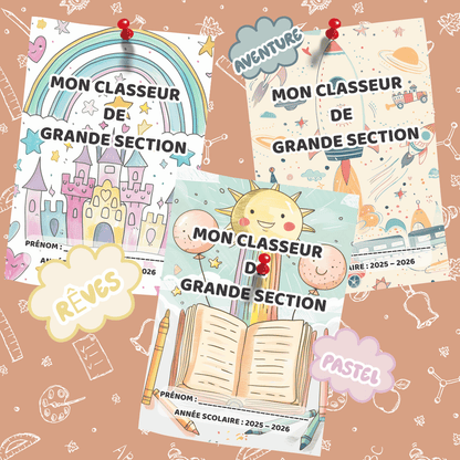 Pack Grande Section Maternelle – PDF à imprimer, version imprimée & personnalisée (3 styles)