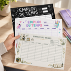 Pack de 15 emplois du temps à imprimer – Primaire, collège & lycée