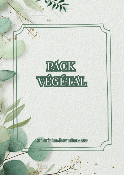 Pack Pages de garde scolaires – Végétal (PDF à imprimer ou imprimé & envoyé)