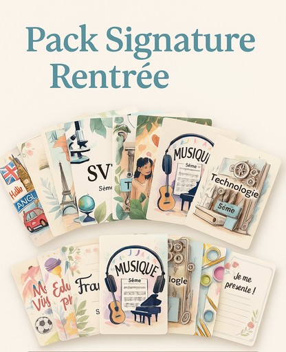 Signature Pack – 5th | 14 cover pages + 1 student sheet | To print (PDF)