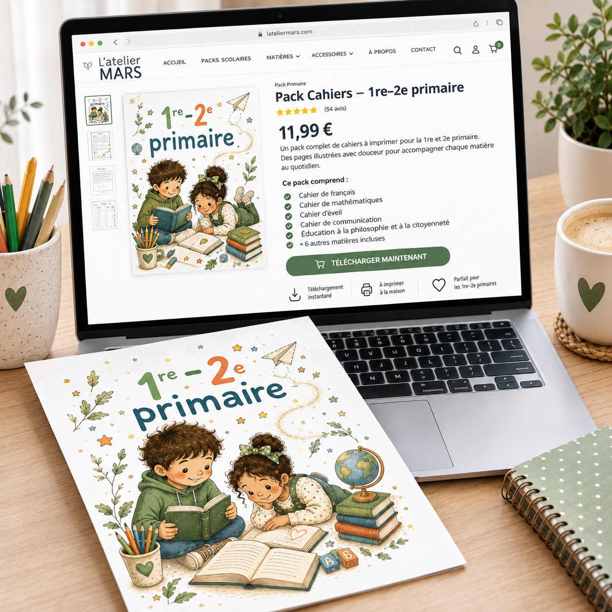 Pack Pages de Garde Primaire Belgique – 47 pages à imprimer (PDF)
