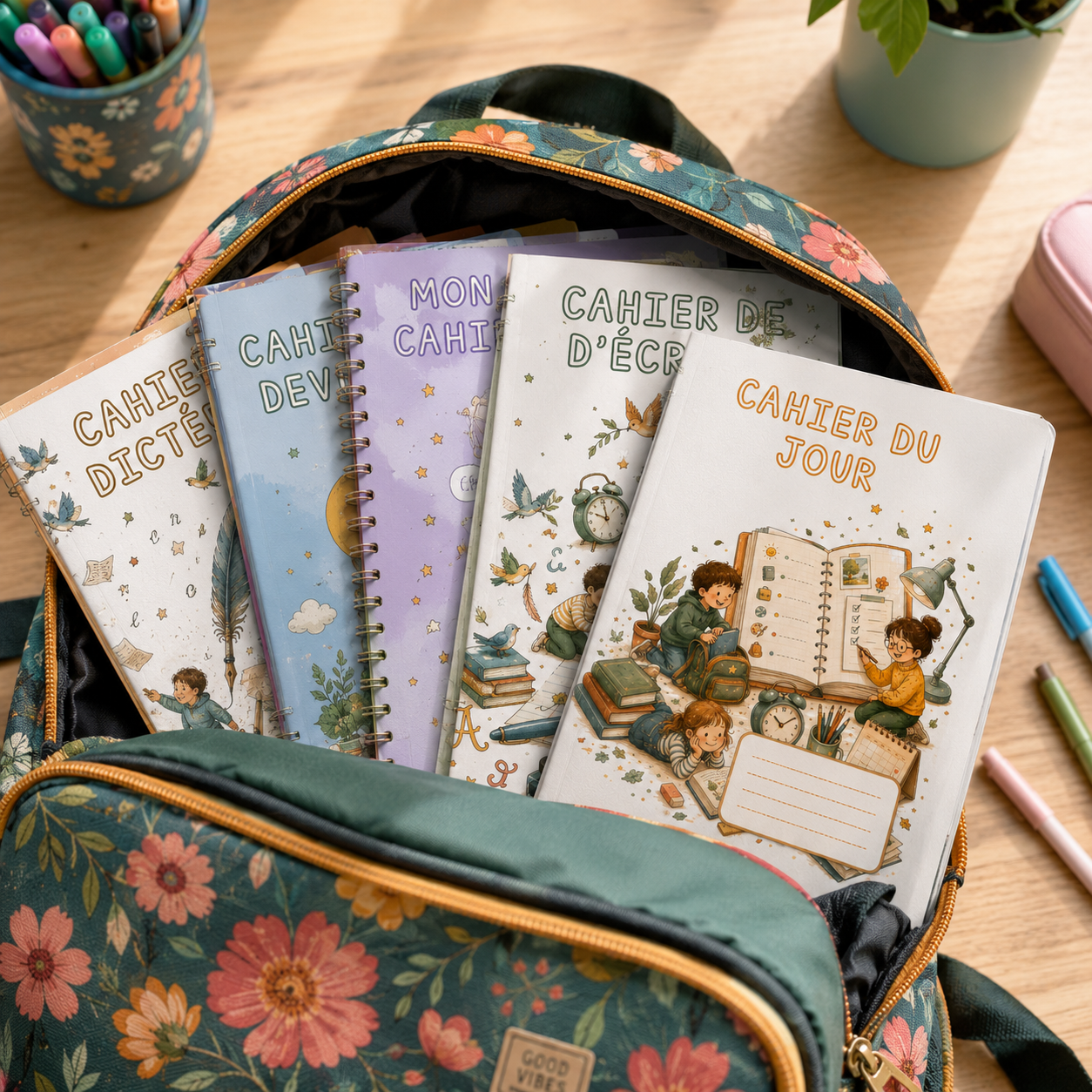 Pack Primaire Cycles 2 & 3 – 22 Pages de Garde à Imprimer
