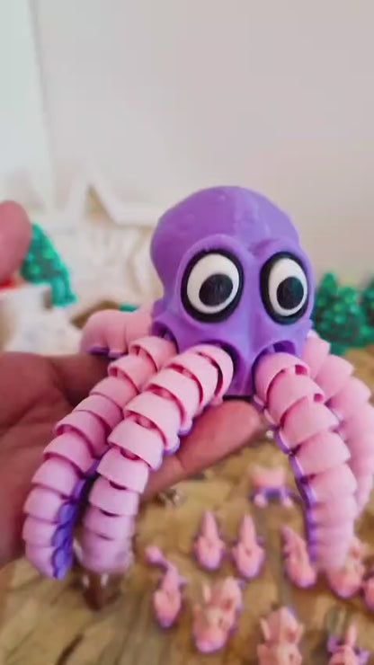 Pieuvre Articulée 3D – Modèle Garçon ou Fille – Jouet Articulé / Décoration – Atelier MARS