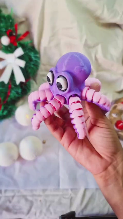 Pieuvre Articulée 3D – Modèle Garçon ou Fille – Jouet Articulé / Décoration – Atelier MARS