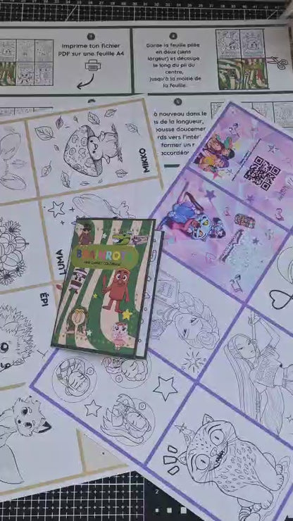 Mini livret de coloriage Atelier MARS – Huntrix✨ | PDF à imprimer et plier soi-même